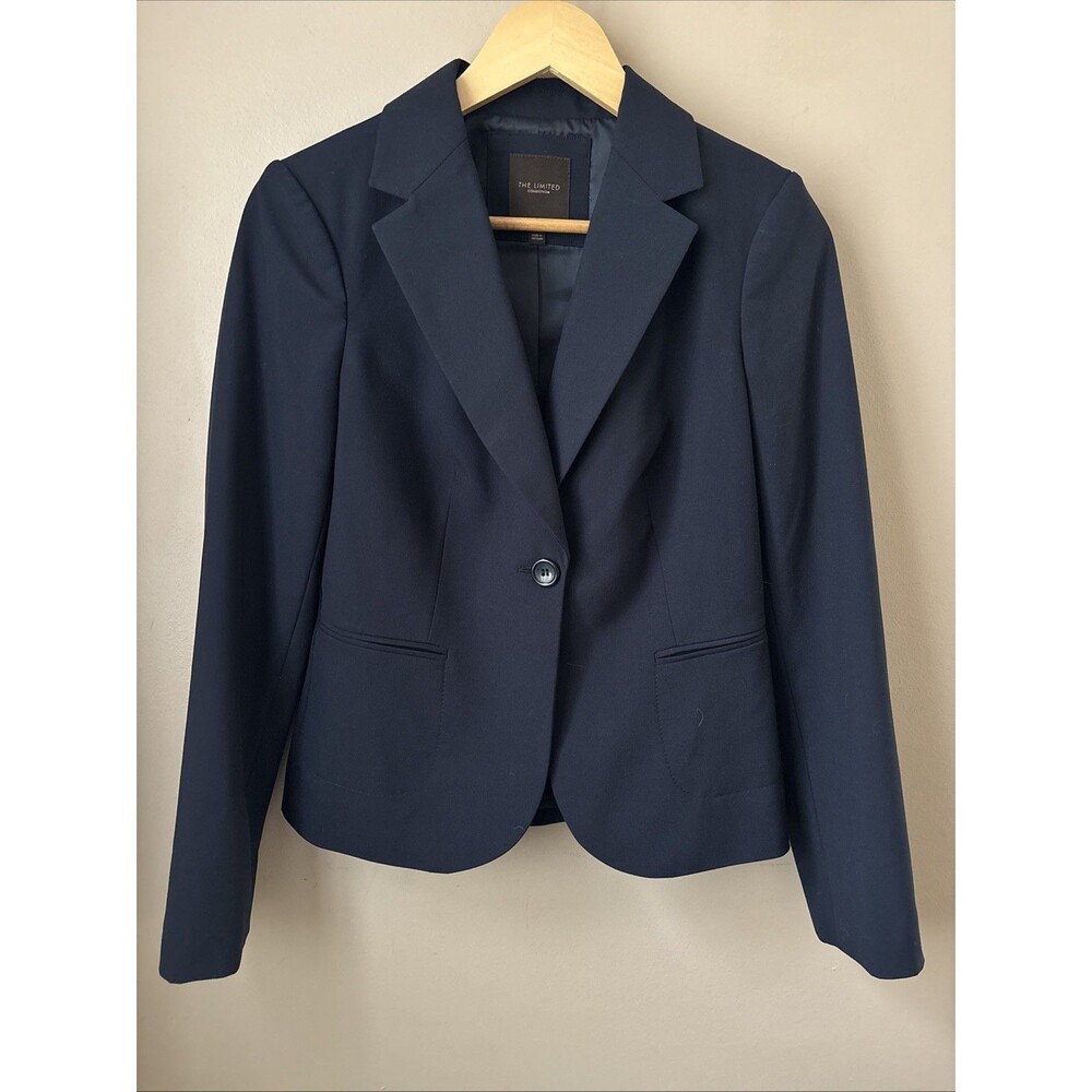 The Limited Collection Navy Blazer Womens 4 Single Button Lined Jacket